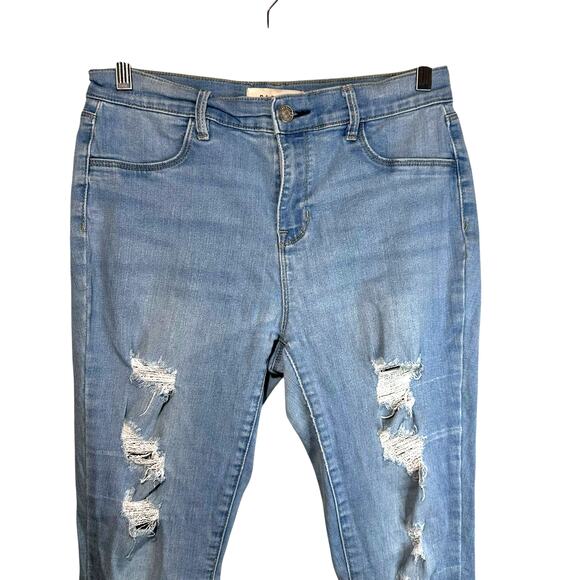 Pacsun Womens Super Stretch Distressed Jegging Jeans High Rise Light Wash Sz 28 - Picture 3 of 10